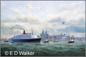 QE2 in the Mersey
